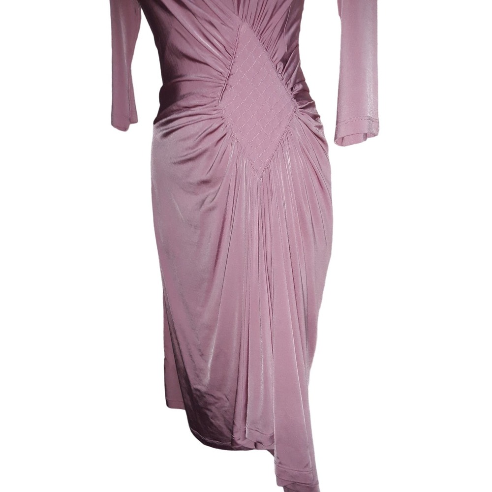 NWT Roberto Cavalli Sz 44 Just Cavalli ABITO Fitted Wrap Dress Rose Pink - Picture 3 of 10